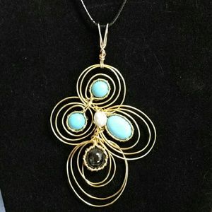 byZoli pendant turquoise, star diopside and ...